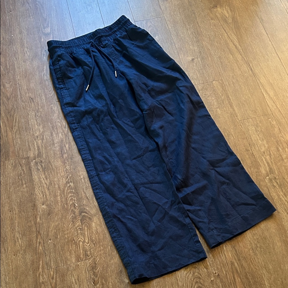 Navy Linen Pants